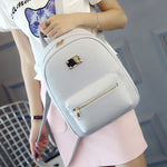 Simple PU Leather Backpack