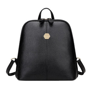Simple Solid Color Leather Shoulder Bag
