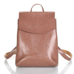 Fashion Leather Solid Color Backpack