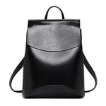 Fashion Leather Solid Color Backpack