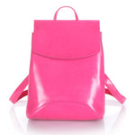 Fashion Leather Solid Color Backpack