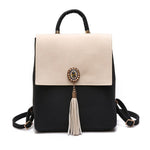 Leather Top Handle Bag with Tassel