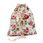 Flower Print Canvas Drawstring