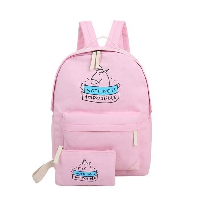 Cute Unicorn Backpack Case Set