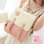 Stylish Vanilla PU Leather Backpack