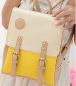 Stylish Vanilla PU Leather Backpack