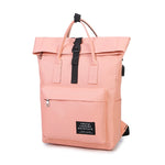 Large Capacity Canvas Backpack with USB Charger