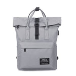 Large Capacity Canvas Backpack with USB Charger