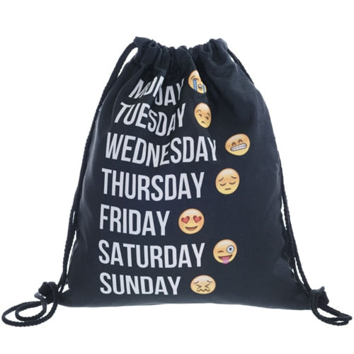 Emoji Drawstring Softback