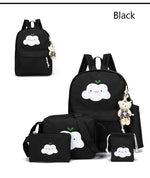Nylon 4pc Set with Cute Cloud Printing