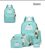 Nylon 4pc Set with Cute Cloud Printing