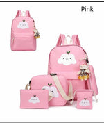 Nylon 4pc Set with Cute Cloud Printing