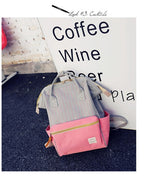 Fashion Striped Double Color Backpack