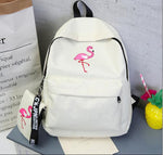Flamingo Embroidery Backpack