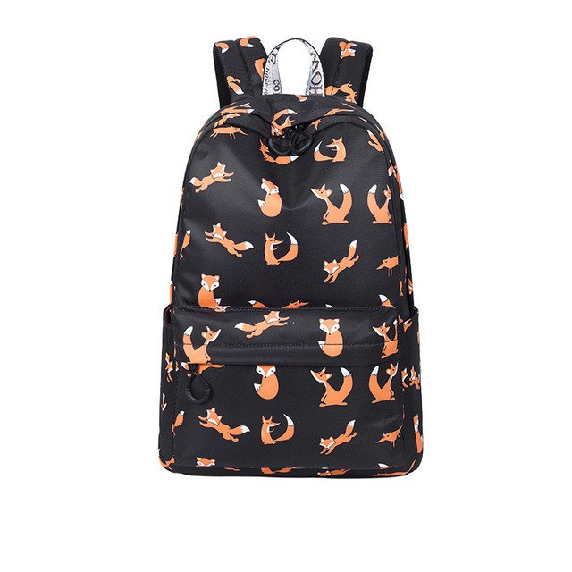 Fox Pattern Printing Bagpack