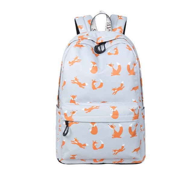 Fox Pattern Printing Bagpack