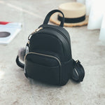 Mini Backpack with Fuzzy Ball Pendant
