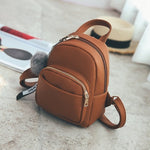 Mini Backpack with Fuzzy Ball Pendant