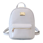Simple PU Leather Backpack